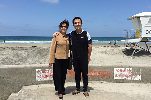 For the first time my mom sees my diving.