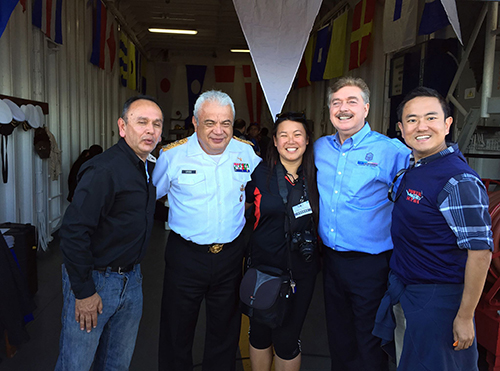 Felizardo Palacios, director of Rosarito tourism committee. Admiral Victor Uribe, Mexican navy section two. Governor Francisco Vega, Baja California.