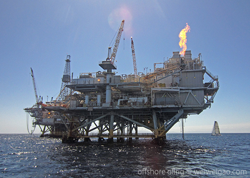 An offshore oilrig 