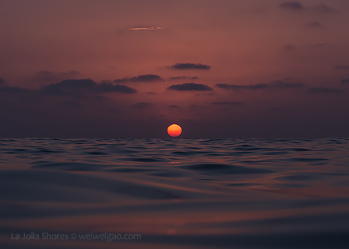 Gorgeous sunset at the shores